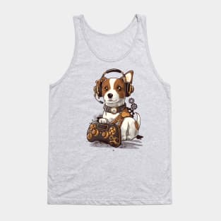 Steampunk gamer dog Tank Top